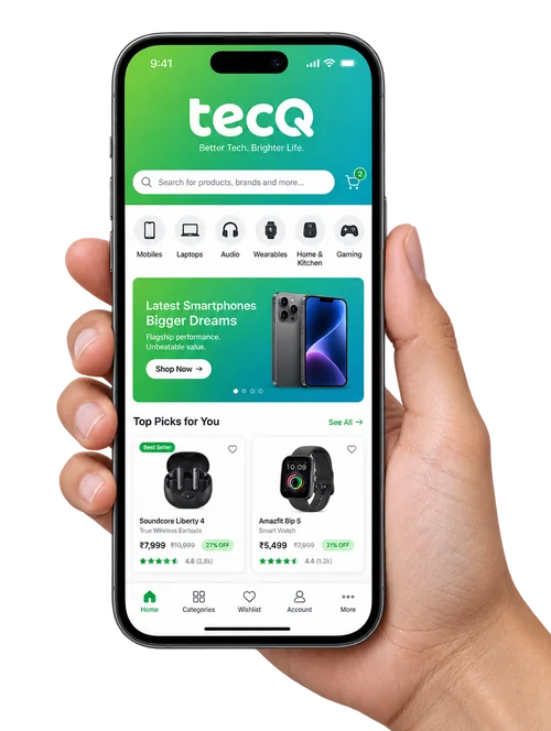 tecQ app on a phone